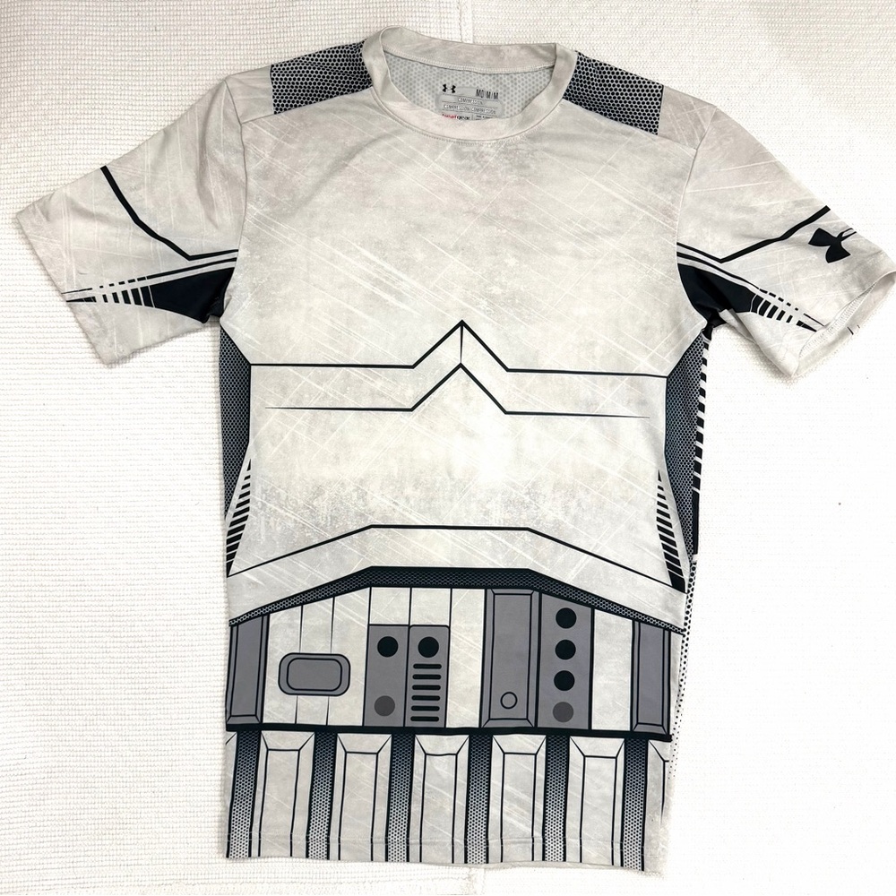 Under Armour White & Black Graphic Tech Short Sleeve Tee
